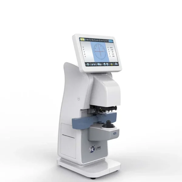 AL-800 Auto Lensmeter measuring progressive and blue light lenses