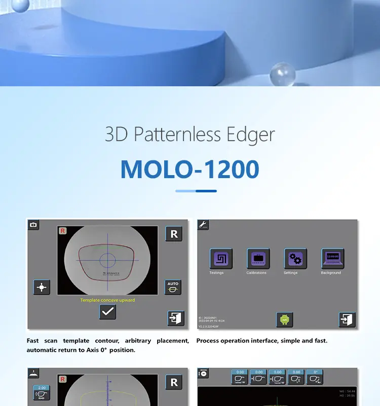 Optometry,Auto Lens Edger,Lens Edger,MOLO-1200