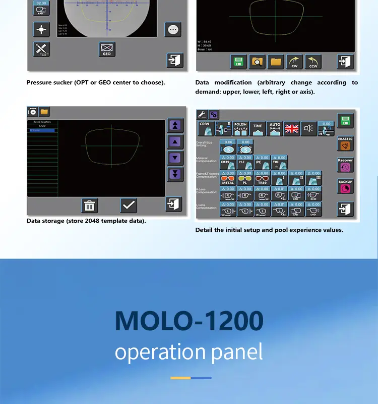 Optometry,Auto Lens Edger,Lens Edger,MOLO-1200