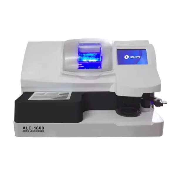 ALE-1600 Auto Lens Edger with HD touchscreen performing lens grinding