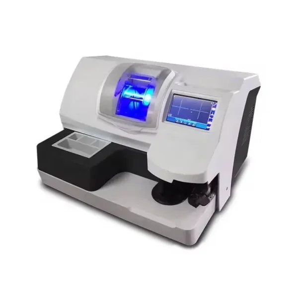 ALE-1600 Auto Lens Edger with HD touchscreen performing lens grinding