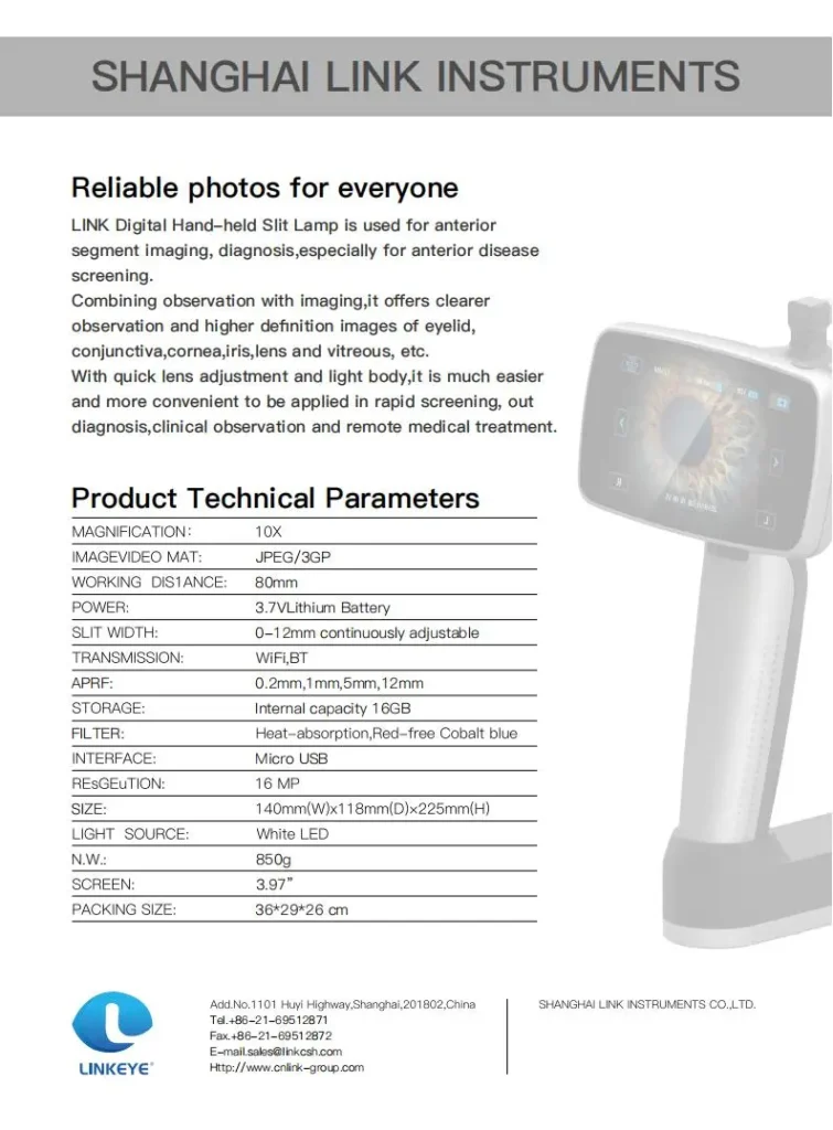 Optometry,Slit Lamp,Handheld Slit Lamp,HSL-200