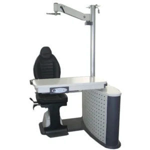 CT-360 chair and stand unit for optometry with rotating table and LED light