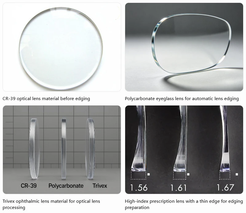 cr 39、polycarbonate、trivex、high index